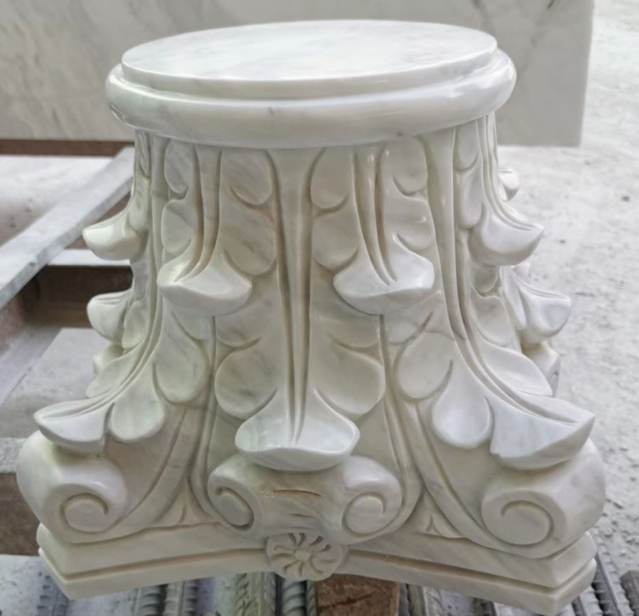 Carved stone pilla capital